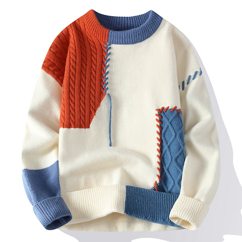 Men’s Colorblock Knit Pullover – Winter Edition