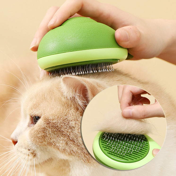 2-in-1 Pet Grooming Brush – Avocado-Shaped Deshedding & Massage Comb for Cats and Dogs
