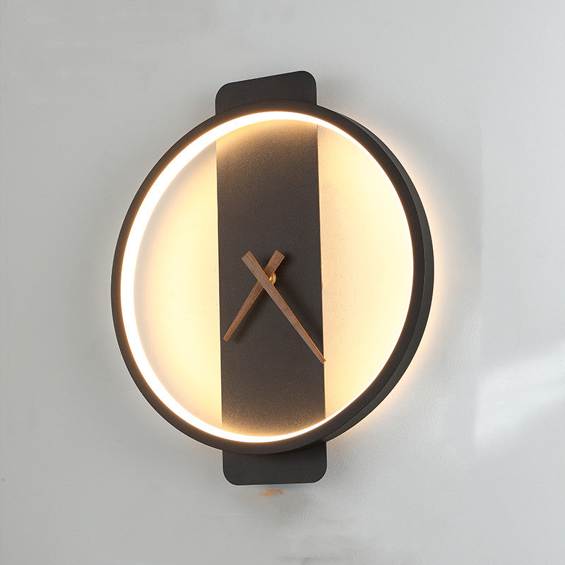 Nordic Wall Lamp – LED Clock-Inspired Bedside Light for Bedroom & Living Spaces