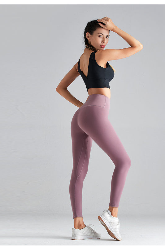 Slim Fit Yoga Pants – High-Stretch Nylon Leggings for Women