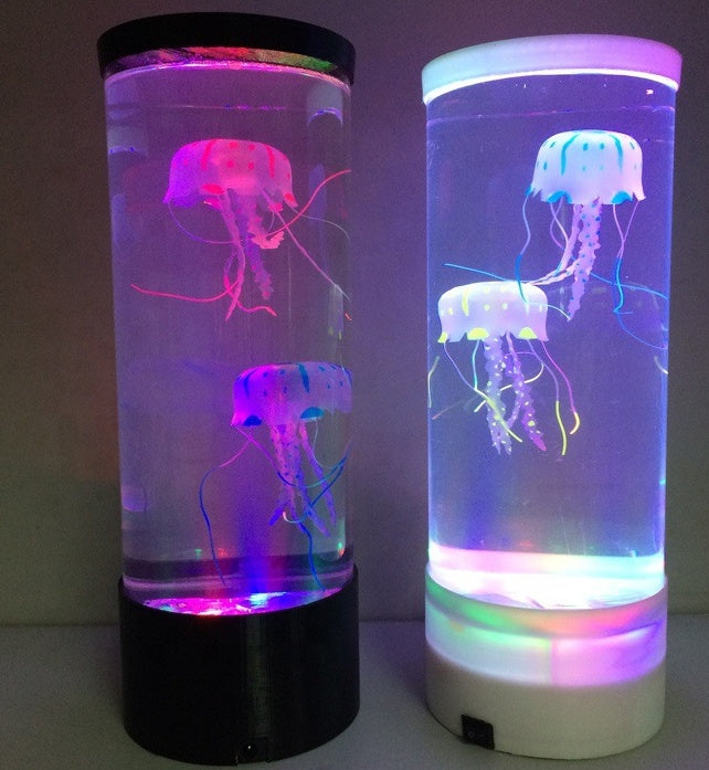 Volcanic Jellyfish LED Lamp – USB Night Light & Mood Decor