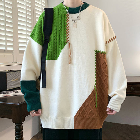 Men’s Colorblock Knit Pullover – Winter Edition