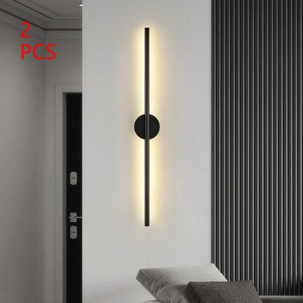 Creative LED Wall Light – Remote Control, Multi-Tone Strip Lamp for Modern Interiors