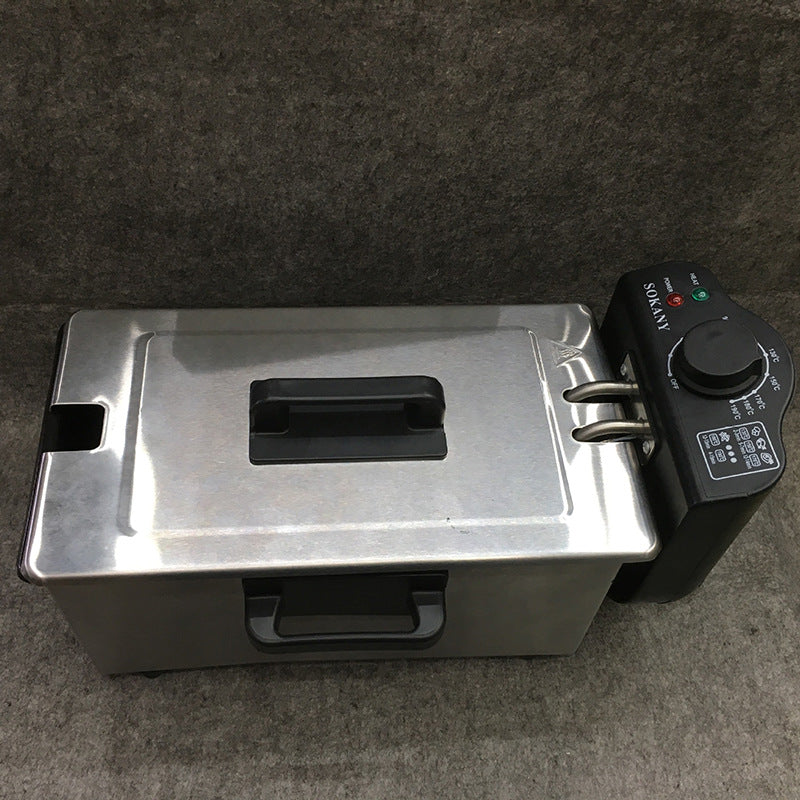 SOKANY 3L Electric Fryer – Non-Stick Teflon, Adjustable Temp, Home Deep Fryer