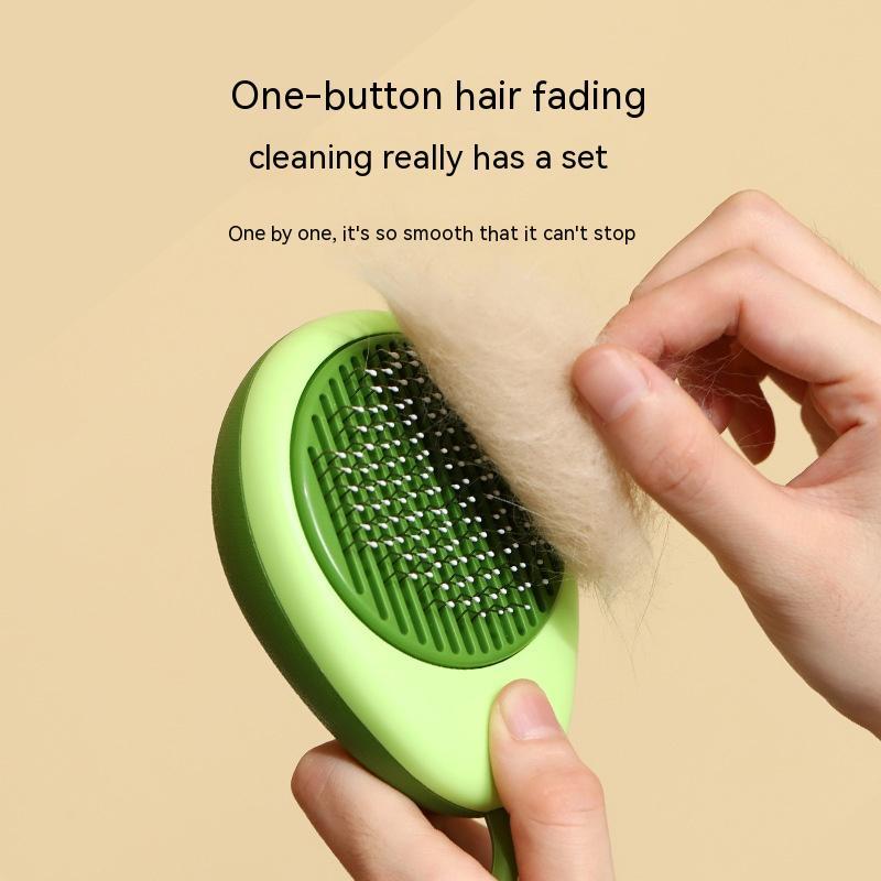 2-in-1 Pet Grooming Brush – Avocado-Shaped Deshedding & Massage Comb for Cats and Dogs