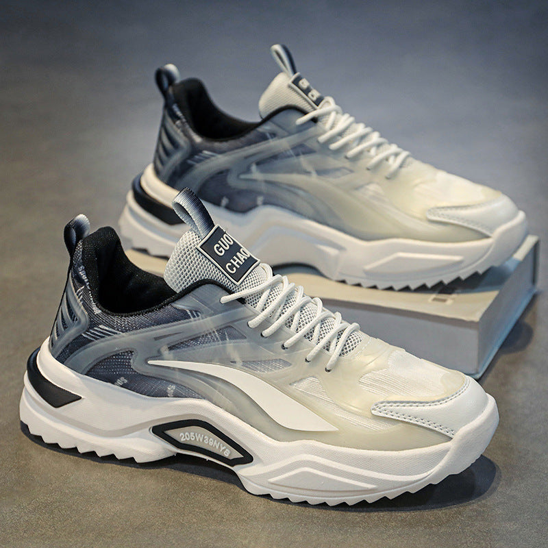 Men’s Casual Running Shoes – Breathable, Non-Slip, Thick-Sole Sneakers