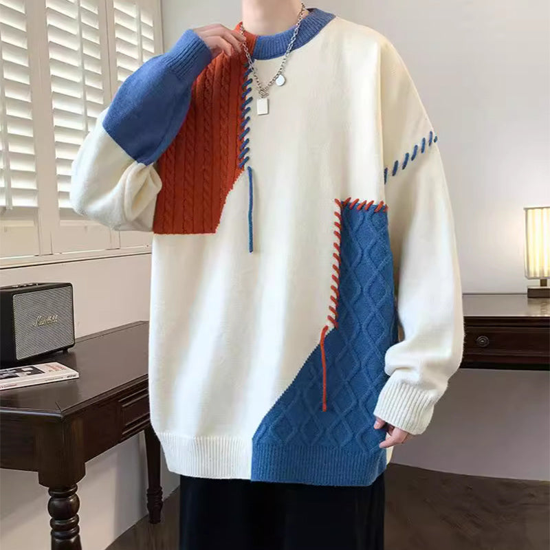 Men’s Colorblock Knit Pullover – Winter Edition