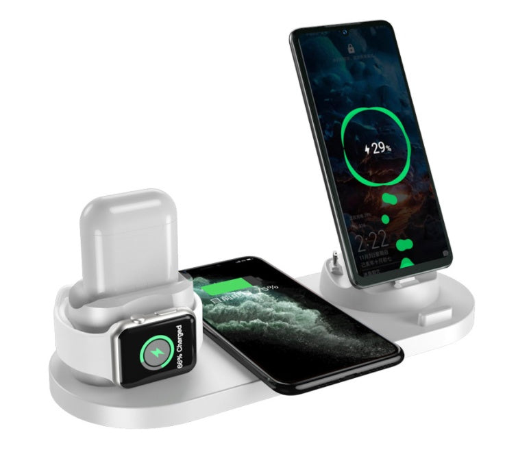6-in-1 Wireless Charging Dock – For Phone, Watch & Earbuds