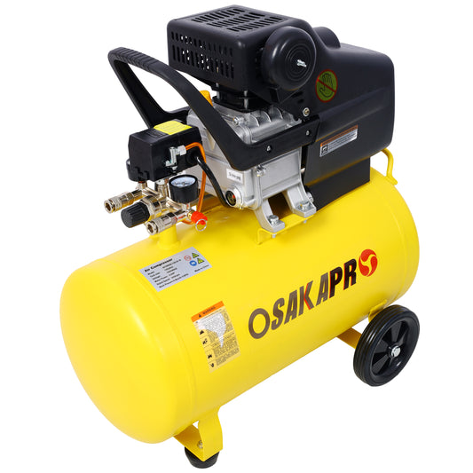 4.5HP Oil-Lubricated Air Compressor – 13 Gallon Ultra Quiet Horizontal Tank with Wheels