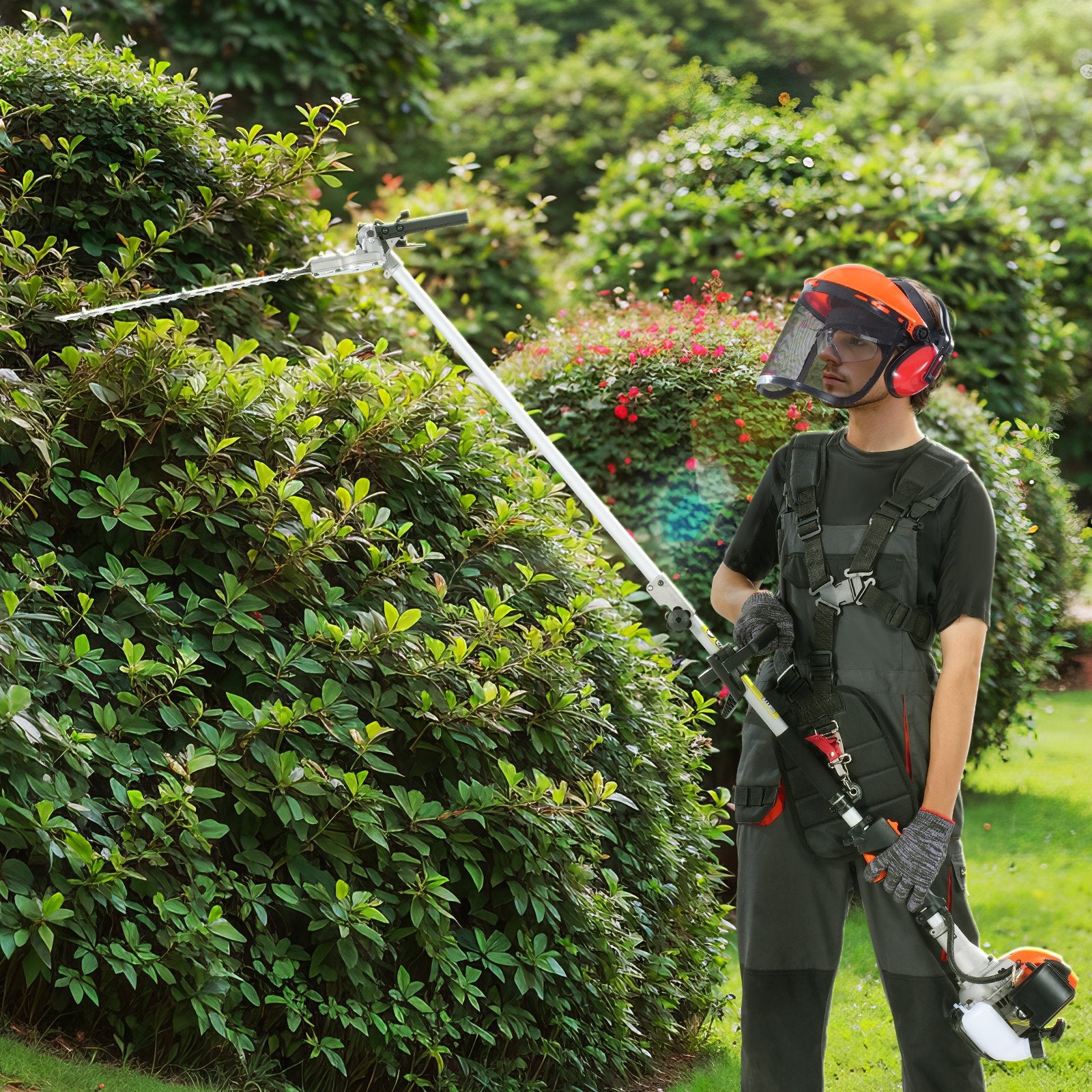 26CC 6-in-1 Gas Trimmer – Hedge, Brush, Pole Saw & Edger Combo Tool
