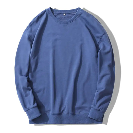 Men's Long-Sleeved Loose Solid Color Terry Sweater