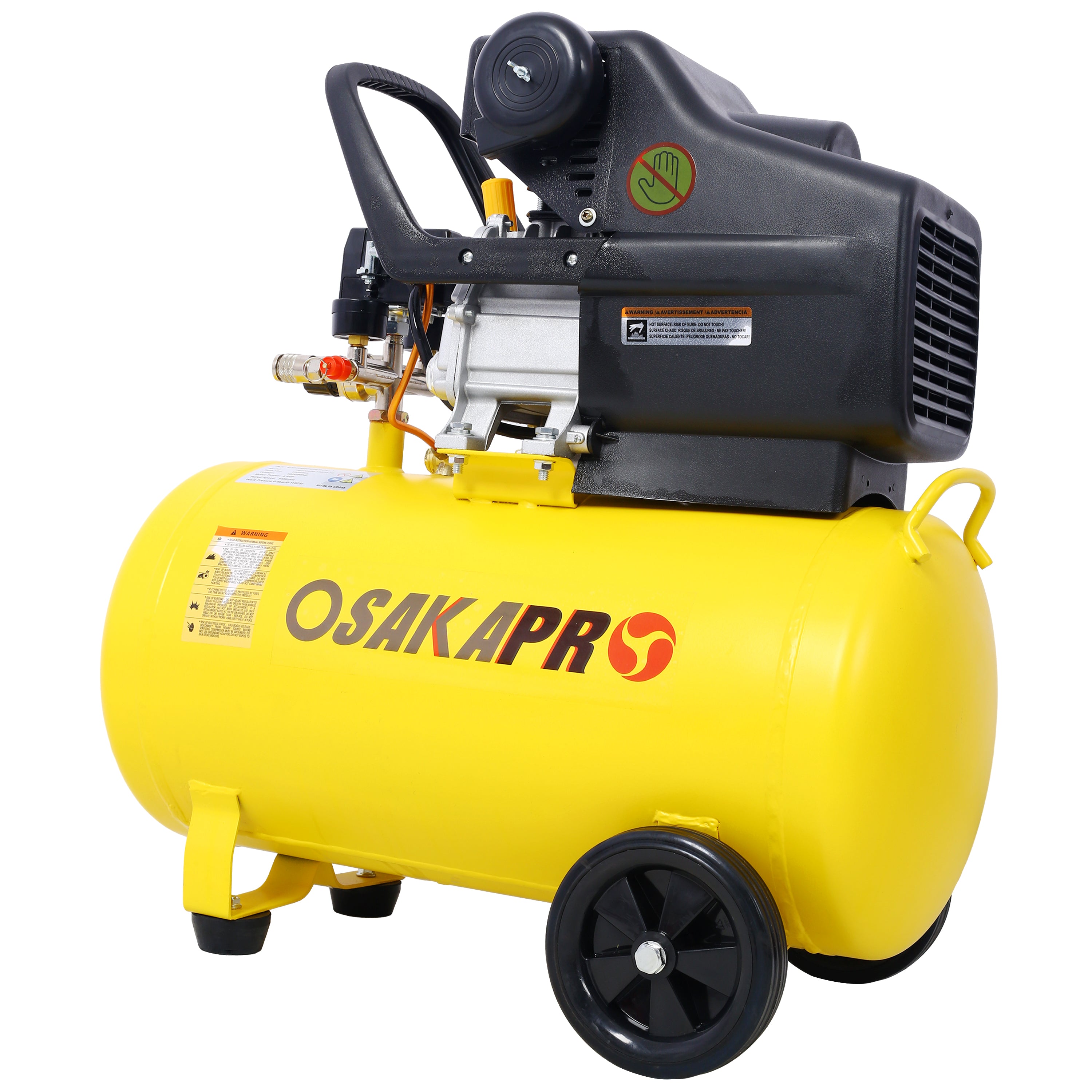 4.5HP Oil-Lubricated Air Compressor – 13 Gallon Ultra Quiet Horizontal Tank with Wheels