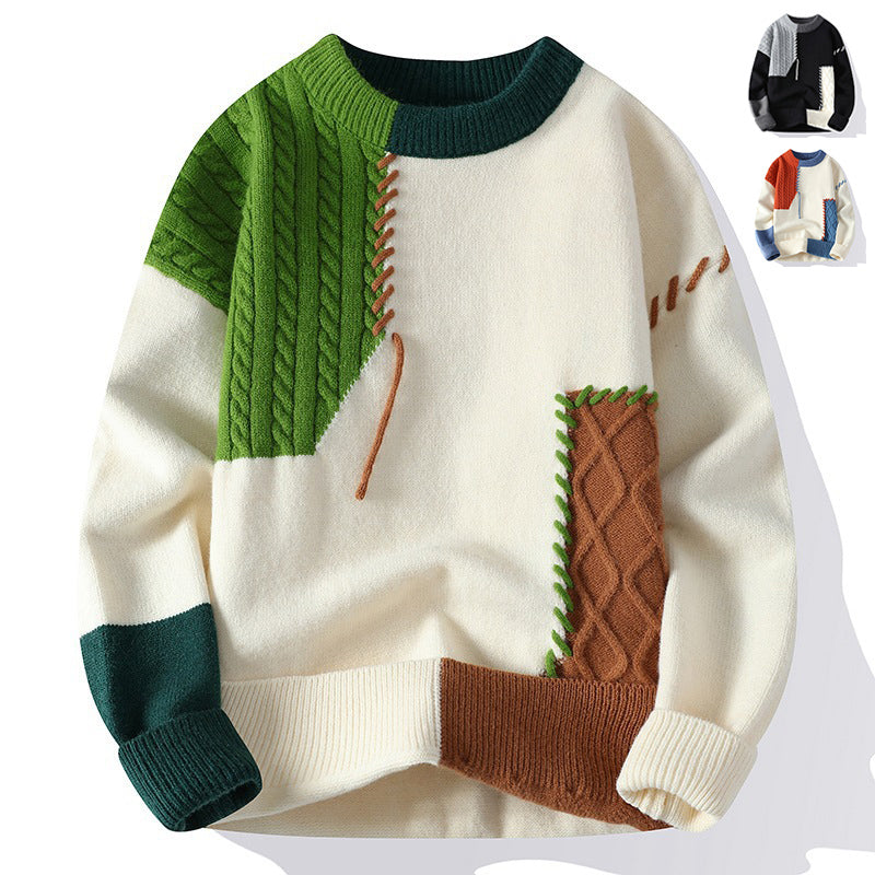 Men’s Colorblock Knit Pullover – Winter Edition