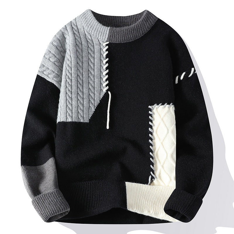 Men’s Colorblock Knit Pullover – Winter Edition