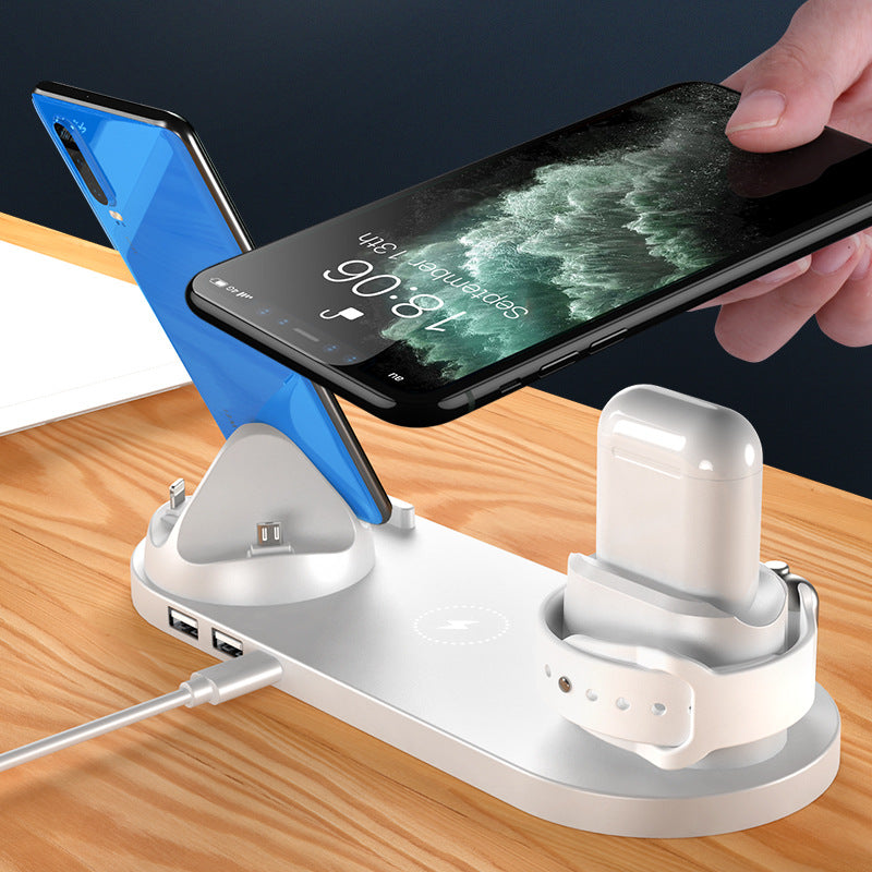 6-in-1 Wireless Charging Dock – For Phone, Watch & Earbuds