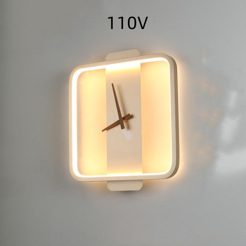 Nordic Wall Lamp – LED Clock-Inspired Bedside Light for Bedroom & Living Spaces