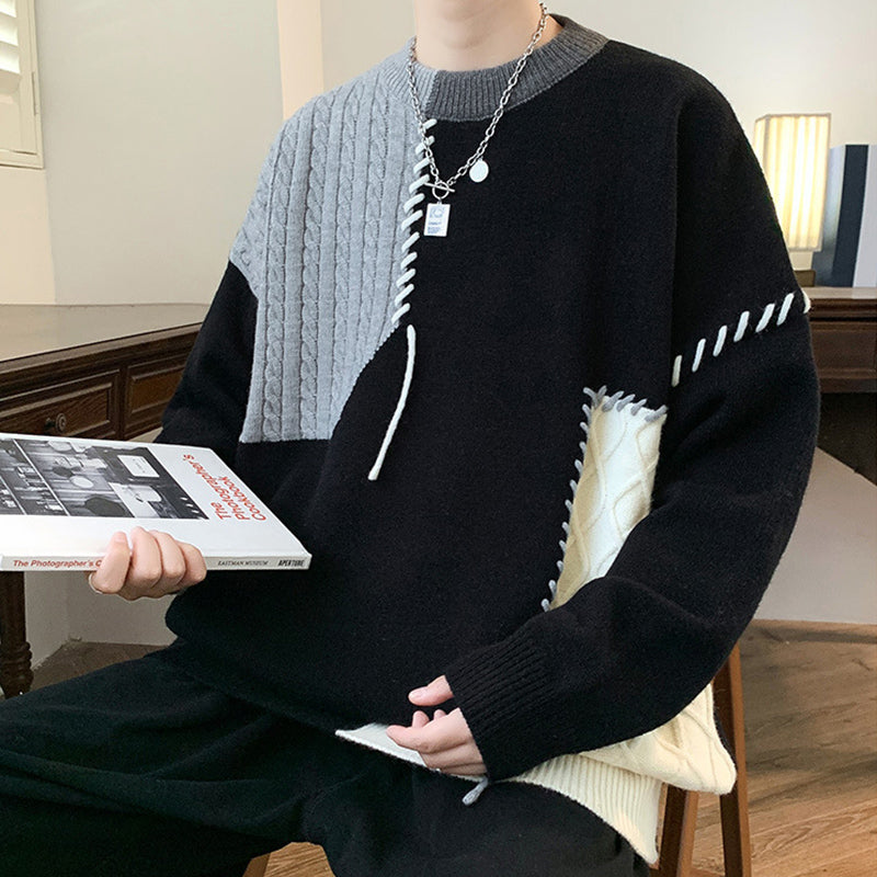 Men’s Colorblock Knit Pullover – Winter Edition