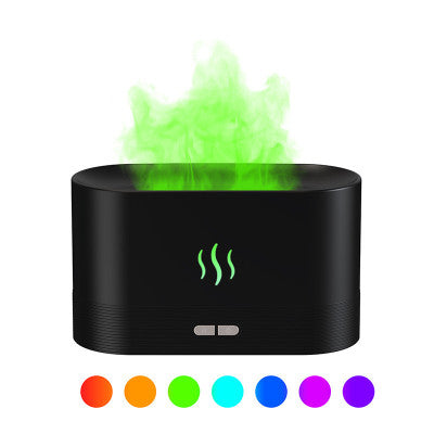 Flame Effect Aroma Diffuser – USB Ultrasonic Humidifier with RGB Light, 180ml