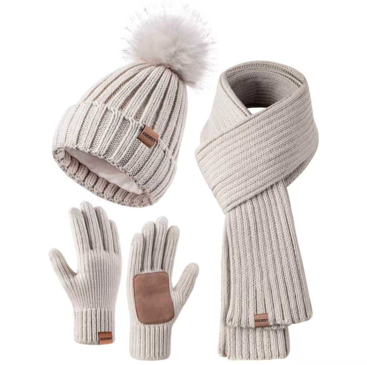 Unisex Winter Knit Set – Hat, Scarf & Gloves in 9 Colors