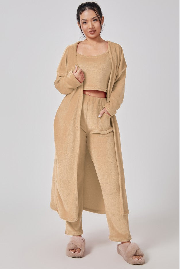 3-Piece Cozy Lounge Set – Winter Pajamas for Women