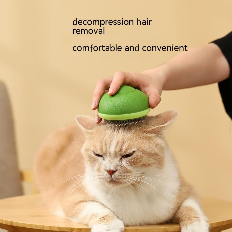 2-in-1 Pet Grooming Brush – Avocado-Shaped Deshedding & Massage Comb for Cats and Dogs