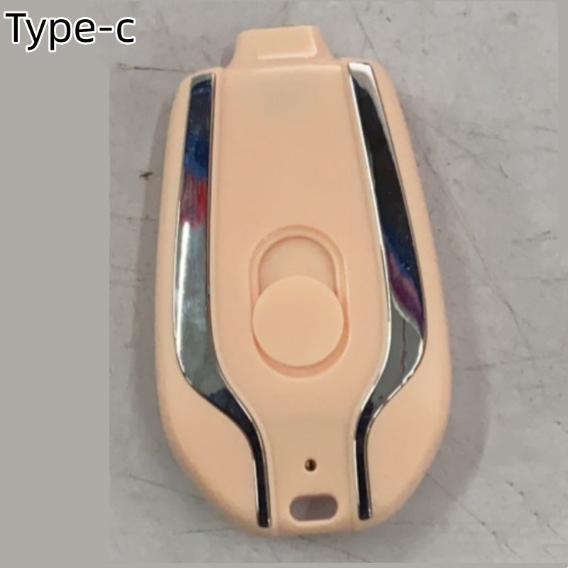 Mini Keychain Power Bank – 1500mAh Emergency Type-C Charger
